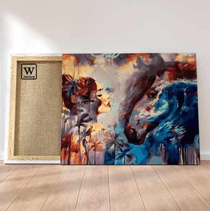 La Femme et le Cheval de la collection nouveauté en peinture par numéro sue Wall Factory