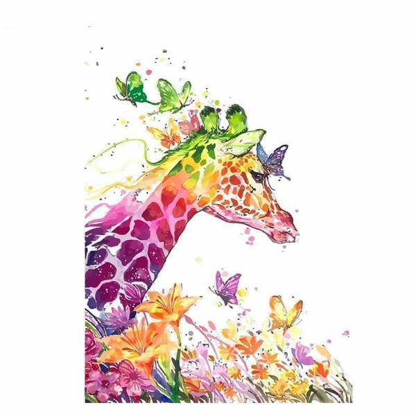 L'image de notre peinture par numéro, sans cadre et sans support, découvrez notre Peinture par numéros - Girafe et Papillons, et faites votre choix parmis plus de 300 références.
