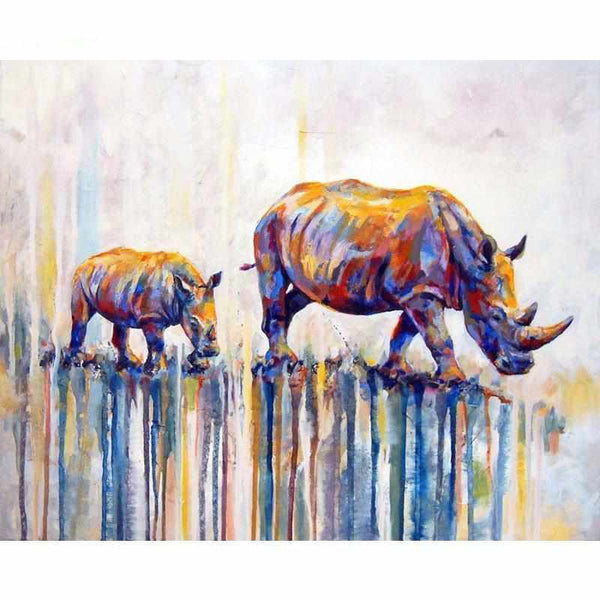 L'image de notre peinture par numéro, sans cadre et sans support, découvrez notre Peinture par numéros - Rhinocéros Peinturlurés, et faites votre choix parmis plus de 300 références.