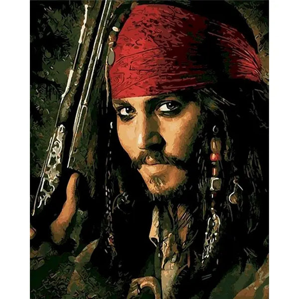 Captain Sparrow das Malen nach Zahlen oder Nummer Kunst auf Wall Factory