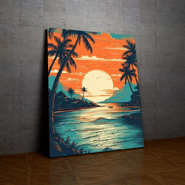 Coucher de Soleil 80's de la collection nouveauté en peinture par numéro sue Wall Factory