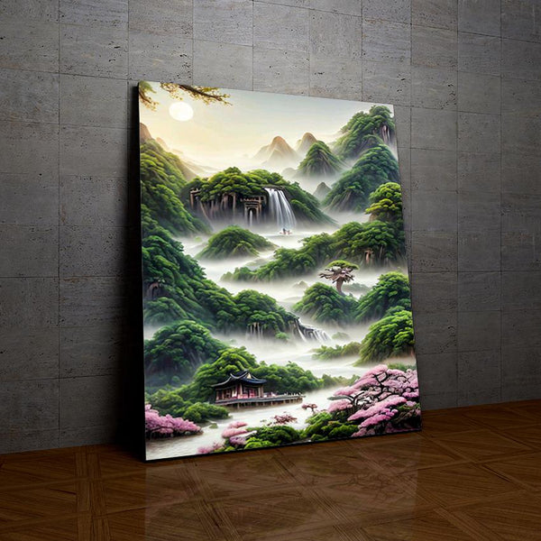 Cascade Japonaise de la collection nouveauté en peinture par numéro sue Wall Factory
