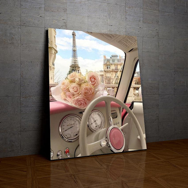 Intérieur Rose et Tour Eiffel de la collection nouveauté en peinture par numéro sue Wall Factory