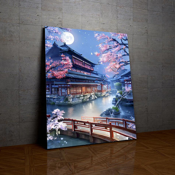 Temple & Pleine Lune de la collection nouveauté en peinture par numéro sue Wall Factory
