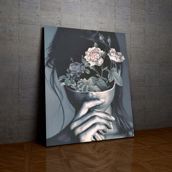 Visage Floral Négatif de la collection nouveauté en peinture par numéro sue Wall Factory