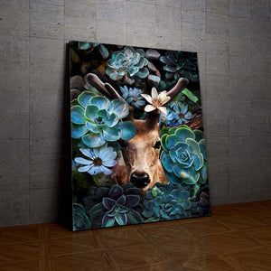 Le Cerf Fleuris de la collection nouveauté en peinture par numéro sue Wall Factory