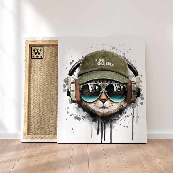 Chat DJ de la collection nouveauté en peinture par numéro sue Wall Factory
