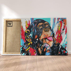 Chimpanzé Grimace de la collection nouveauté en peinture par numéro sue Wall Factory