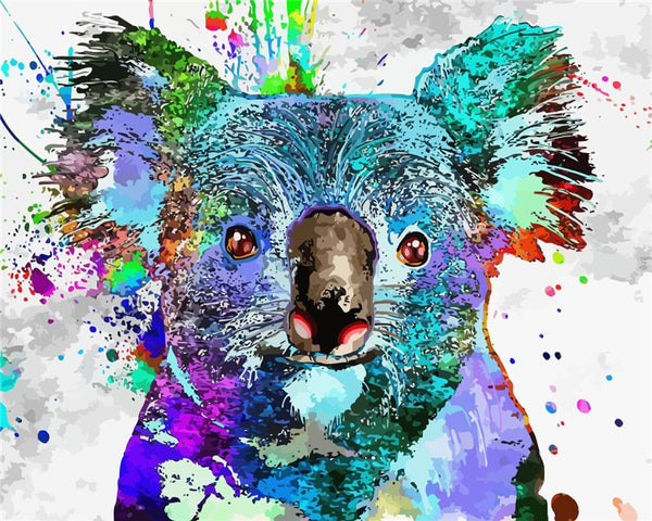 Koala aux Couleurs la peinture par numéros ou numéro d'art sur Wall Factory