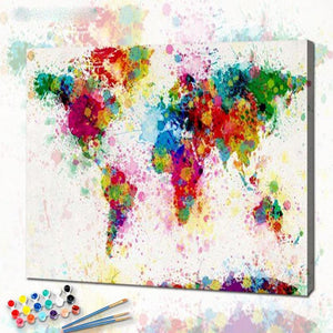 Le Monde en Couleurs de la collection nouveauté en peinture par numéro sue Wall Factory