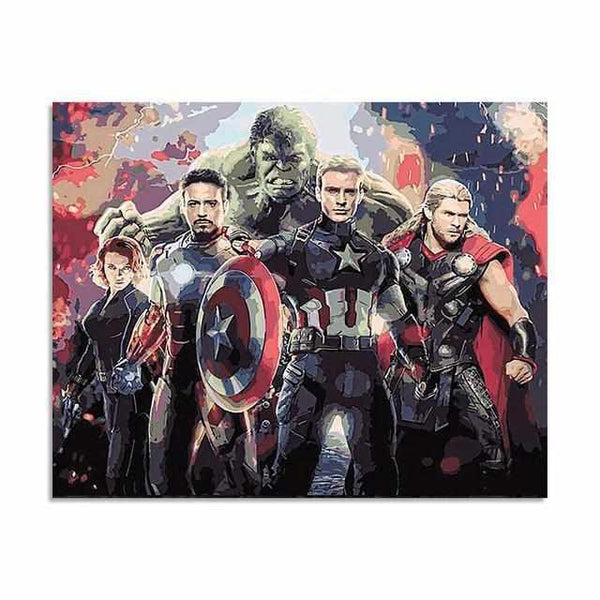 L'image de notre peinture par numéro, sans cadre et sans support, découvrez notre Avengers, et faites votre choix parmis plus de 300 références.