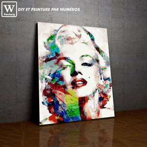 L'image de notre peinture par numéro, sans cadre et sans support, découvrez notre Marilyn, et faites votre choix parmis plus de 300 références.