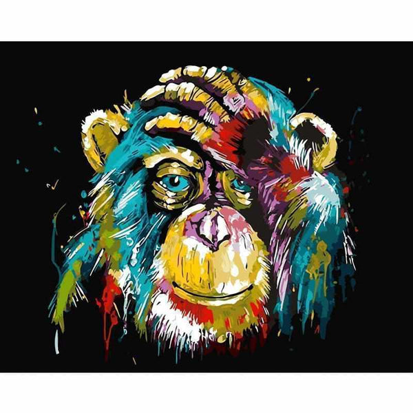 L'image de notre peinture par numéro, sans cadre et sans support, découvrez notre Peinture par numéros - Chimpanzé Coloré, et faites votre choix parmis plus de 300 références.
