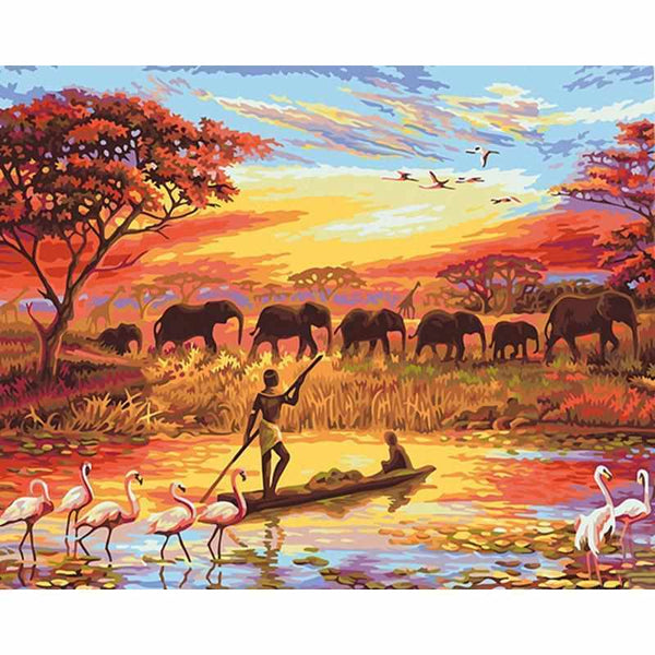 L'image de notre peinture par numéro, sans cadre et sans support, découvrez notre Peinture par numéros - Coucher de Soleil sur le Nil, et faites votre choix parmis plus de 300 références.