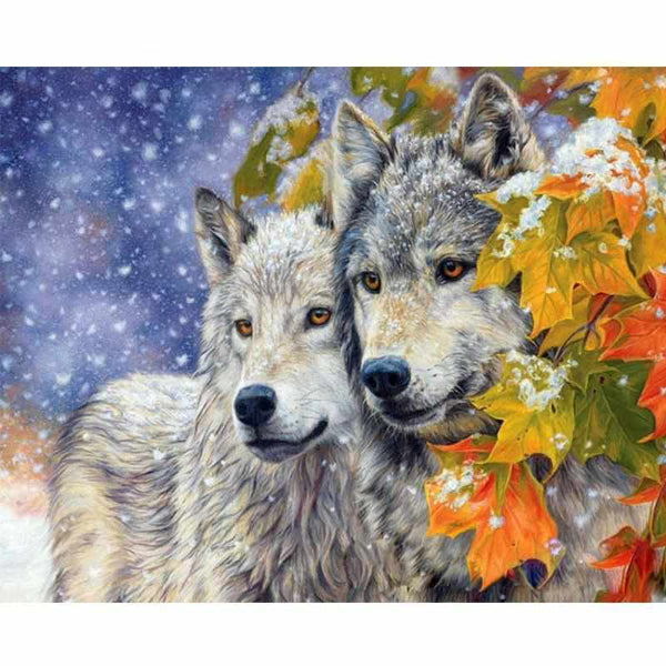 L'image de notre peinture par numéro, sans cadre et sans support, découvrez notre Peinture par numéros - Couple de Loups, et faites votre choix parmis plus de 300 références.