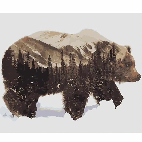 L'image de notre peinture par numéro, sans cadre et sans support, découvrez notre Peinture par numéros - Ours & Montagne, et faites votre choix parmis plus de 300 références.