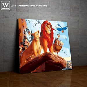 Roi Lion la peinture par numéros ou numéro d'art sur Wall Factory