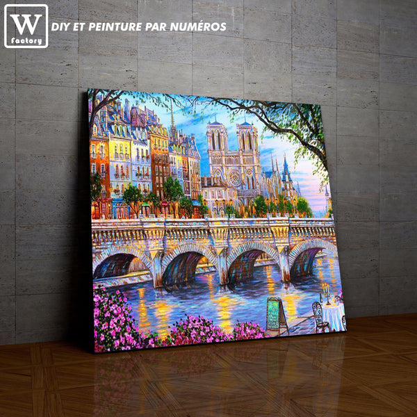 L'image de notre peinture par numéro, sans cadre et sans support, découvrez notre Seine et Notre-Dame de Paris, et faites votre choix parmis plus de 300 références.