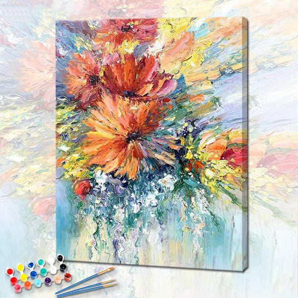 Fleurs Explosions de Couleurs de la collection nouveauté en peinture par numéro sue Wall Factory