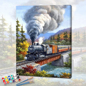 Locomotive de la collection nouveauté en peinture par numéro sue Wall Factory