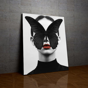 Visage & Papillon Noir de la collection nouveauté en peinture par numéro sue Wall Factory