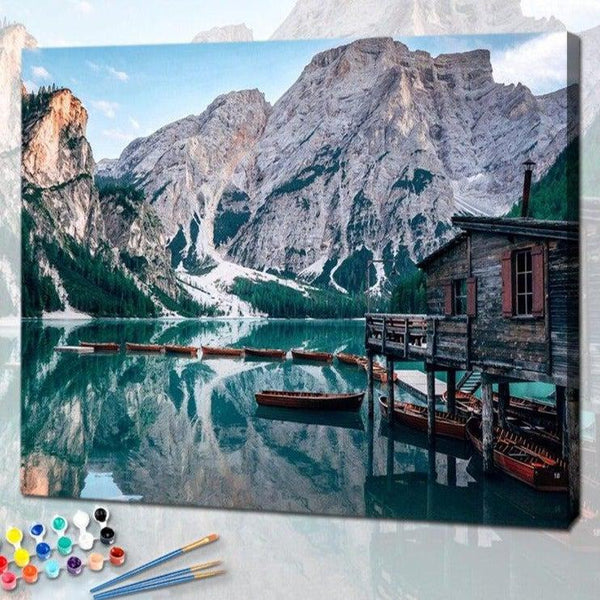 Lac et Montagne de la collection nouveauté en peinture par numéro sue Wall Factory
